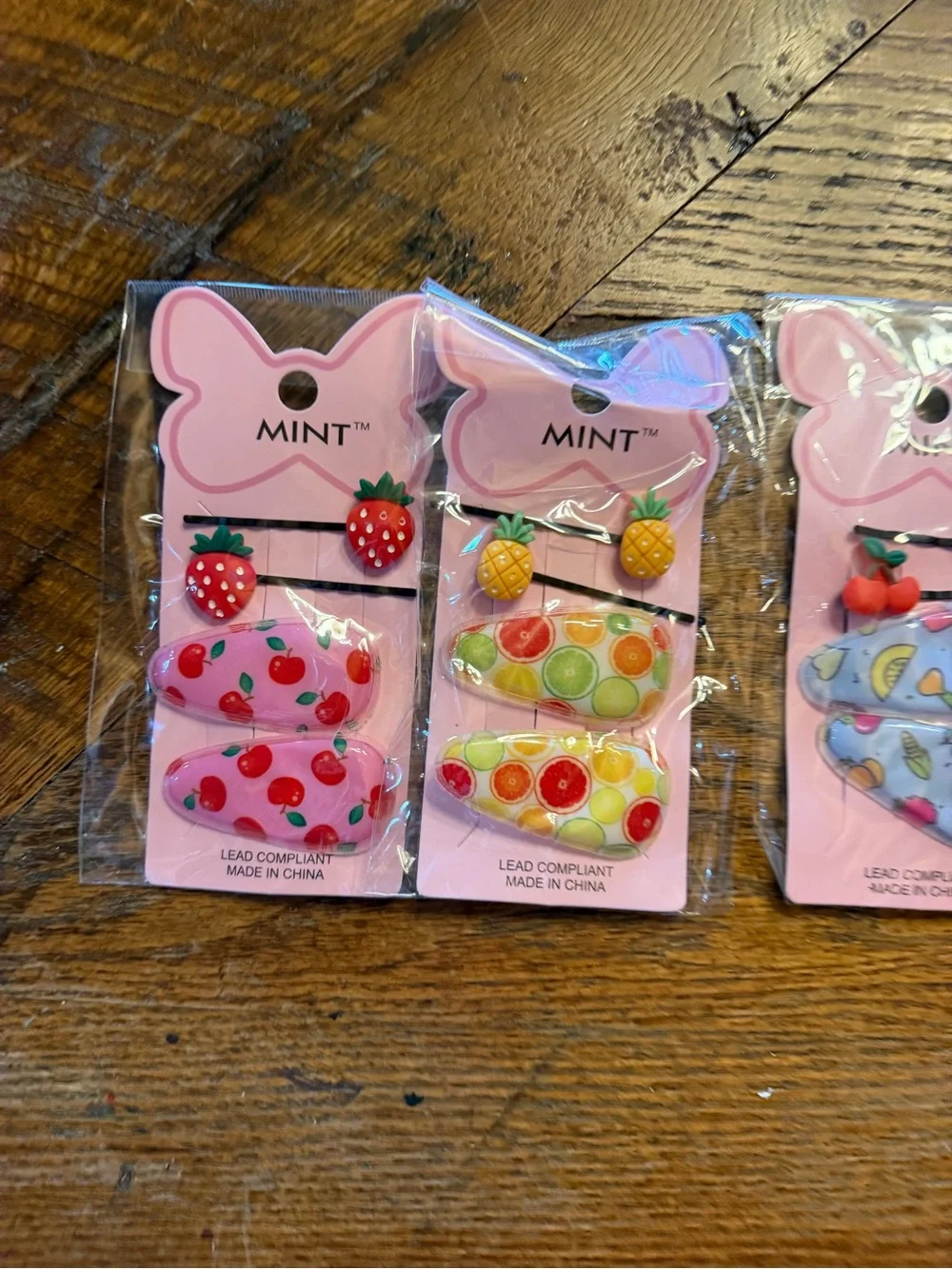 Mint Kids Hair Clip Set - Pink, Yellow, Blue, Green